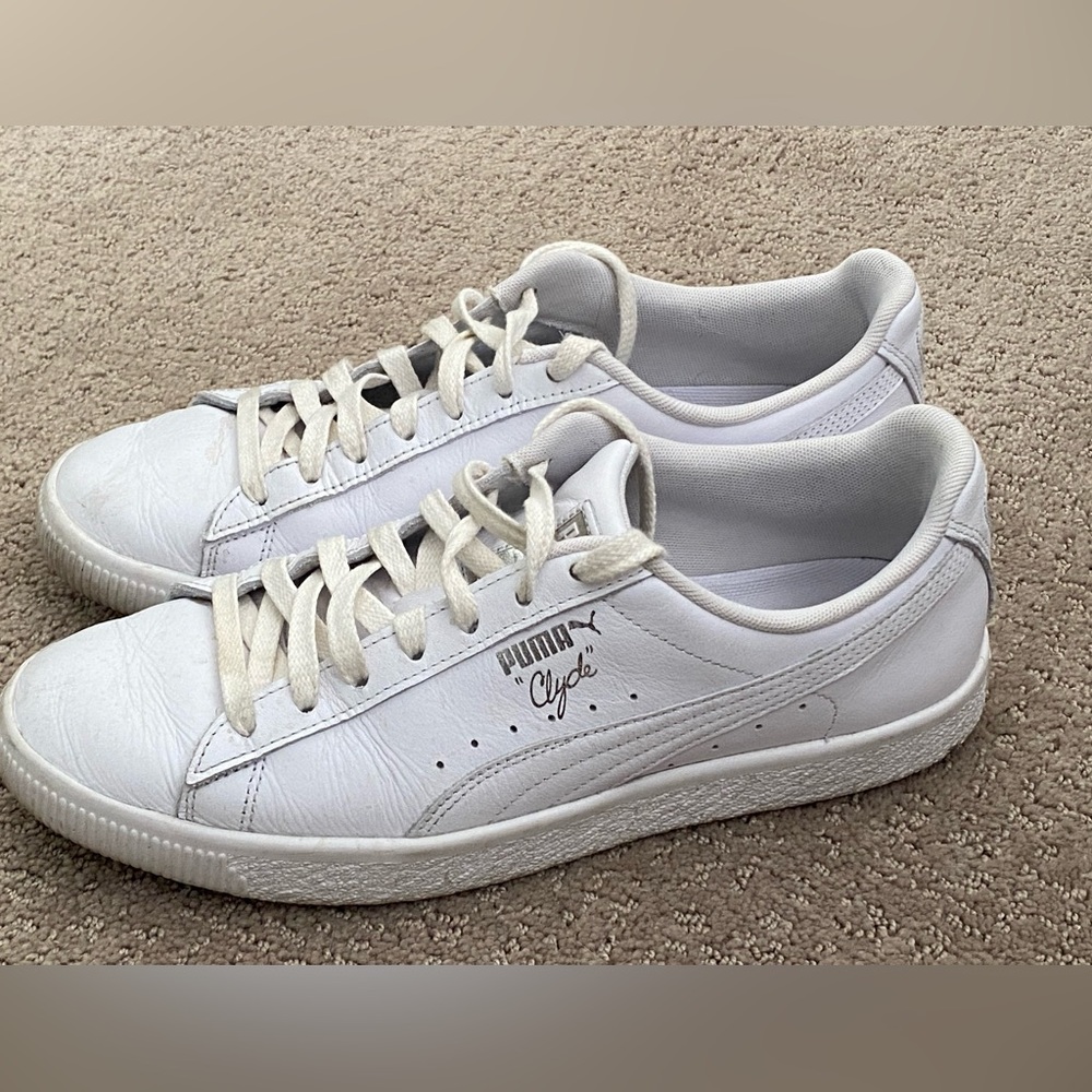 Puma Clyde white leather 9.5 men